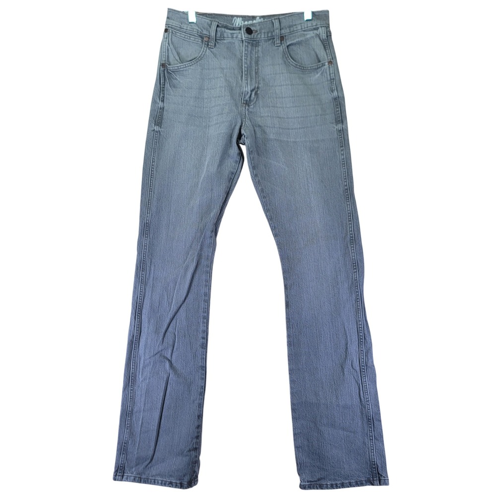 Wrangler Retro Slim Boot Jeans Mens 30x34 Gray Excellent Western Cowboy Denim
